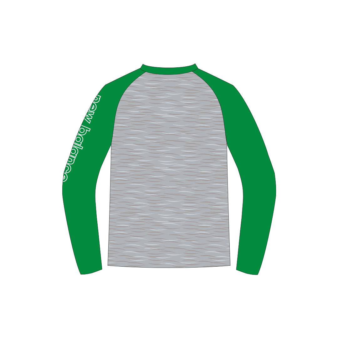 NB WCF Long Sleeve tee grey marle/green-Unisex