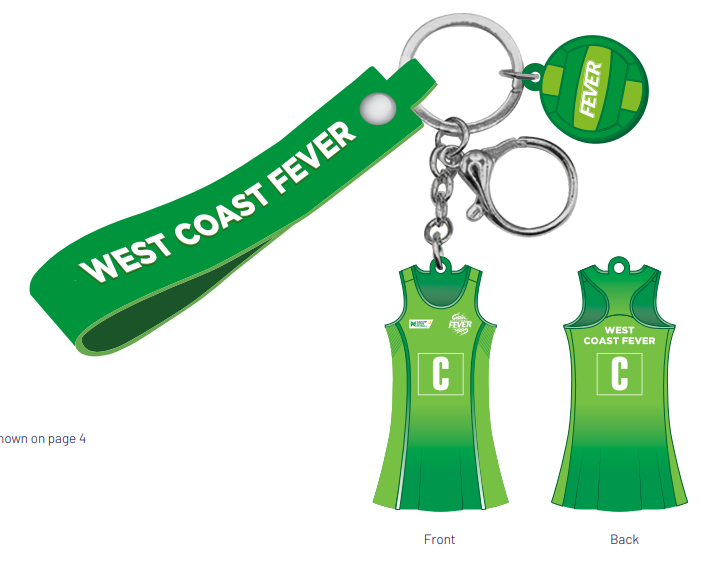 WCF Netball and Dress keyring