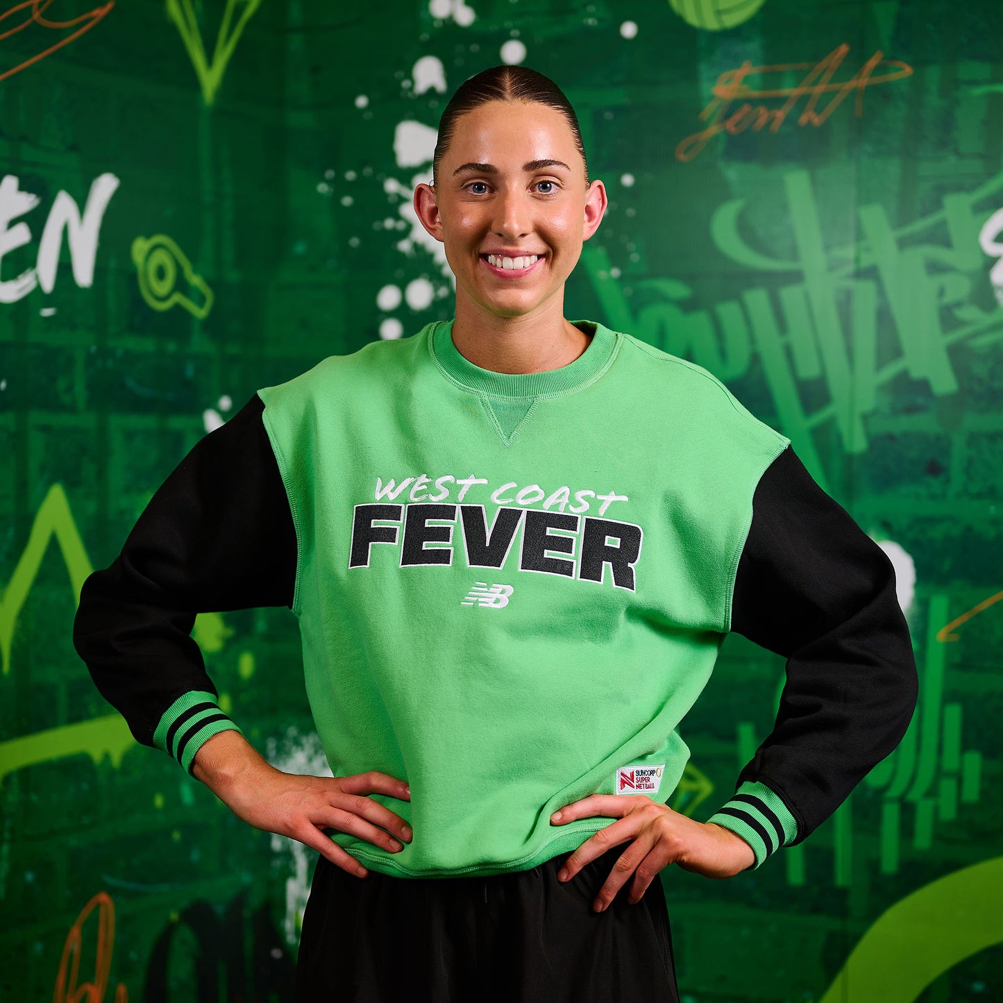 NB WCF Box Crew Green/Black- Ladies LIMITED EDITION