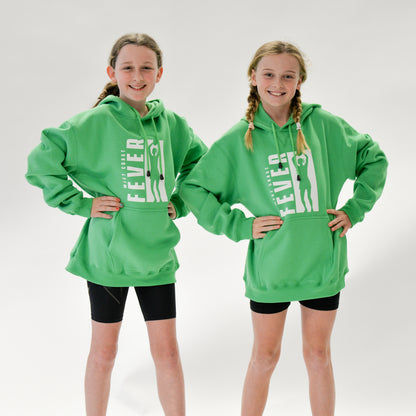 WCF Netball Silhouette Hoodie Green-Kids
