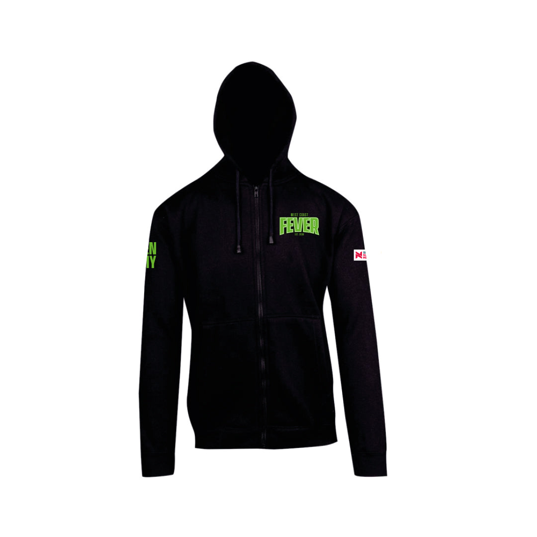 WCF FEVER Est 2008 Zip Hoodie Black- Unisex