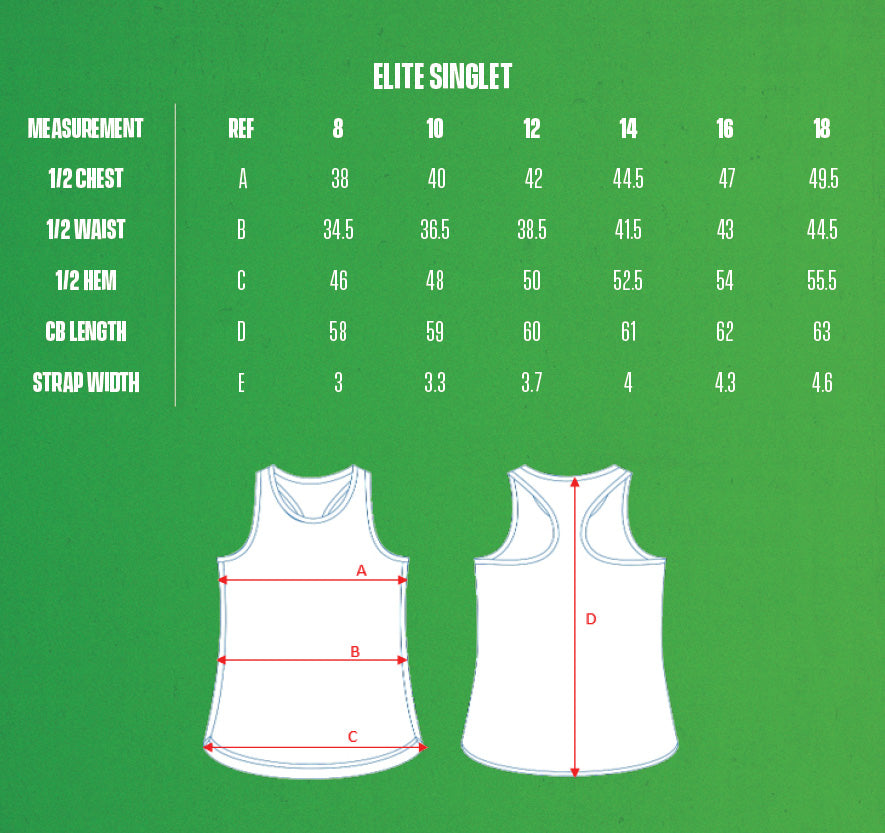 NB WCF 2026 Training singlet Ladies- Green