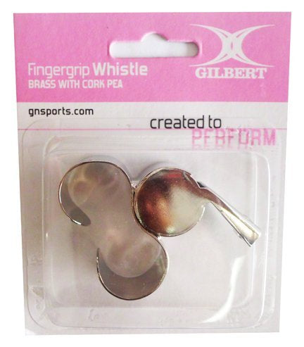 Gilbert Fingergrip Whistle - Brass with Cork Pea