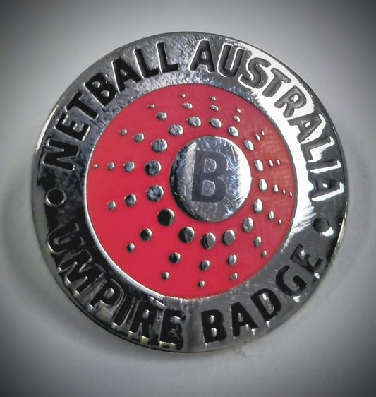 B Badge Umpire Accreditation Pin Badge